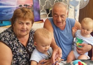 Happily re-united families in Israe