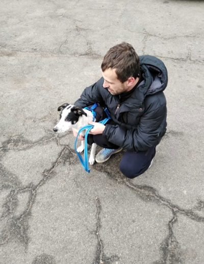Vitaly with his beloved pet dog before the war