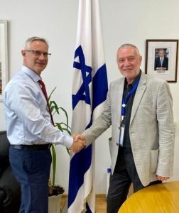 Igor Levenshtein with the Ambassador of Israel to Ukraine, Mr. Michael Brodsky.